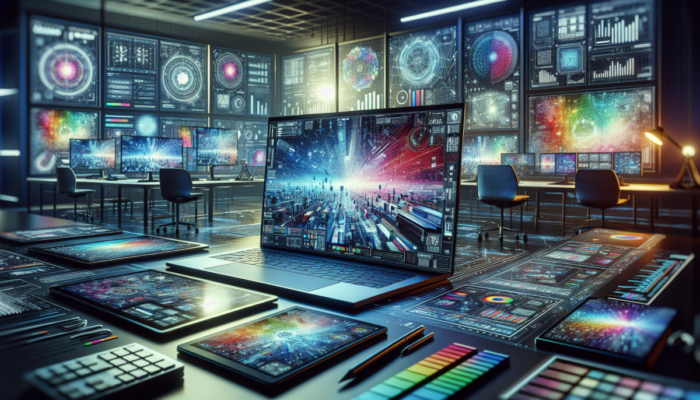 Matryca o wysokiej rozdzielczo?ci w laptopie i monitorze, prezentuj?ca żywe kolory i ostry tekst.