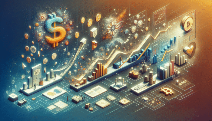 Ilustracja rozwoju Blockchain w Polsce od 2010, od eksperymentów z kryptowalutami do zastosowa? w finansach, logistyce i administracji publicznej, z rosn?c? formalizacj? i regulacj?.